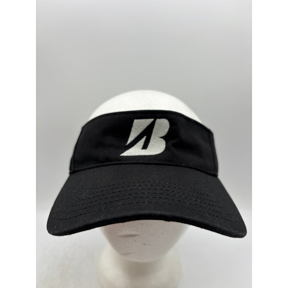 Bridgestone Golf Boom It Visor Black Tour Hat Men Embroidered Logo Adjustable